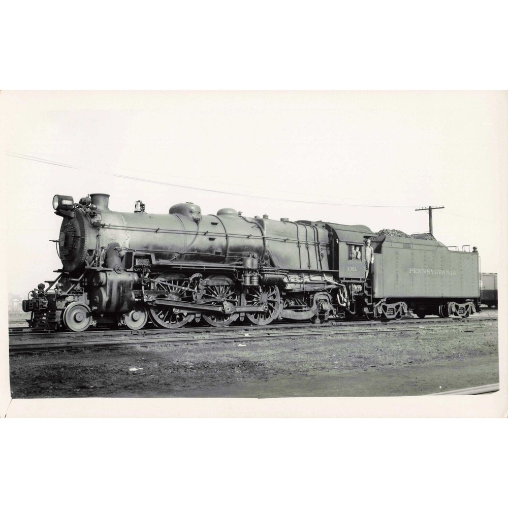 RPPC Pennsylvania Railroad PRR K4s Steam Locomotive 1361 Real Photo Postcard